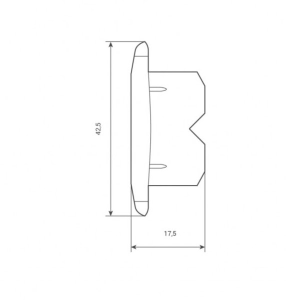 Arretierung 37 mm Schwarz
